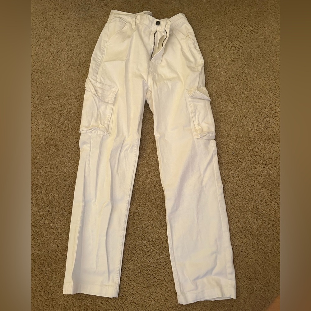Women’s White Cargo Pants